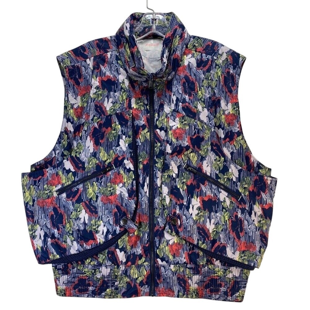 FP Movement‎ Floral Print Vest Full Zip Sleeveless Jacket Lightweight L